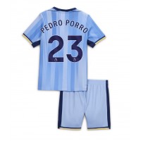 Koszulka piłkarska Tottenham Hotspur Pedro Porro #23 Strój wyjazdowy dla dzieci 2024-25 tanio Krótki Rękaw (+ Krótkie spodenki)